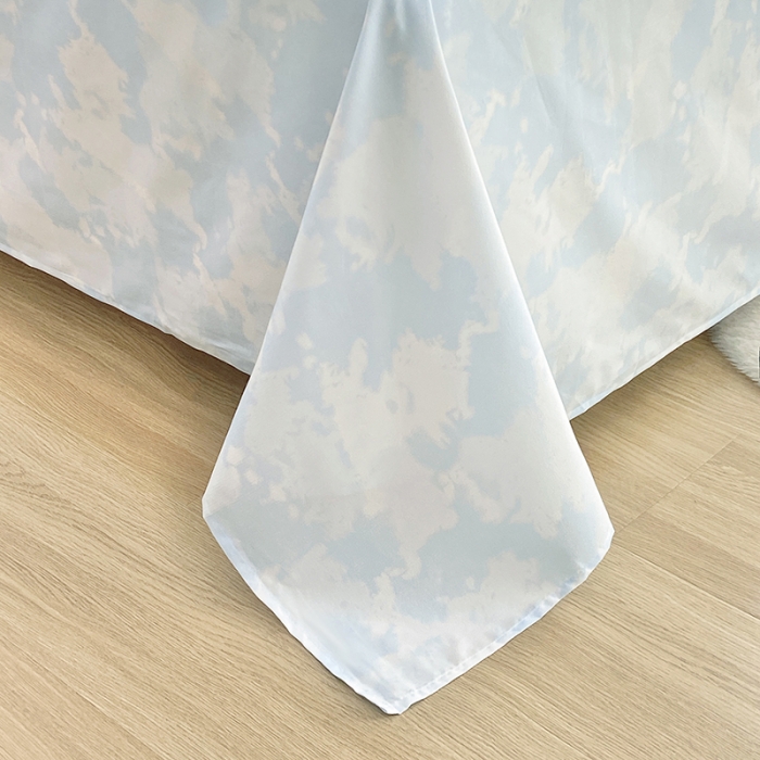 91家纺网 家纺一手货源 找家纺 楠沐 2025新款亲肤水洗棉磨毛四件套 晕染马卡龙