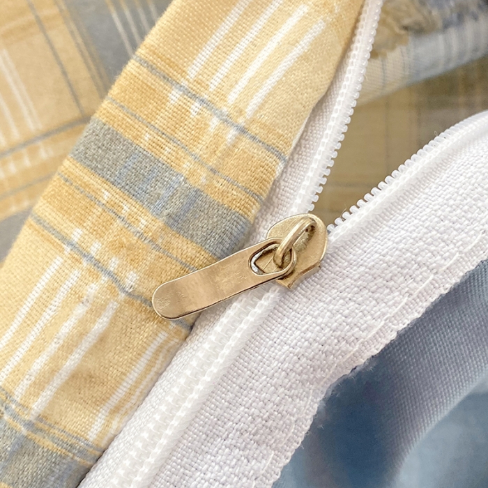 91家纺网 家纺一手货源 找家纺 楠沐 2025新款亲肤水洗棉磨毛四件套 淡桔