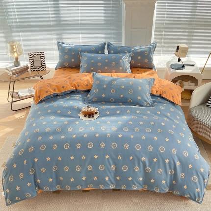 楠沐 2026新款亲肤水洗棉磨毛四件套 凯瑞拉