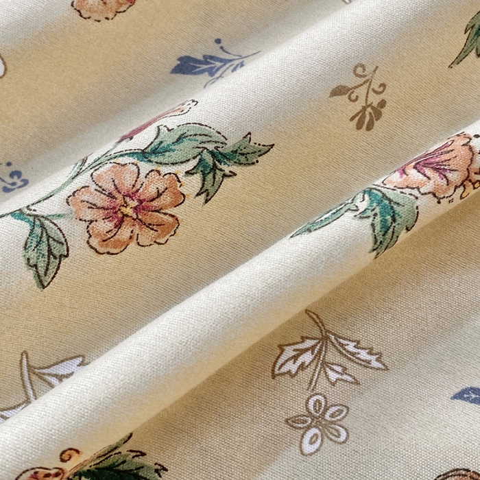 91家纺网 家纺一手货源 找家纺 楠沐 2025新款亲肤水洗棉磨毛四件套 复古花