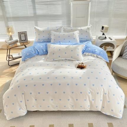 楠沐 2025新款亲肤水洗棉磨毛四件套 小心情