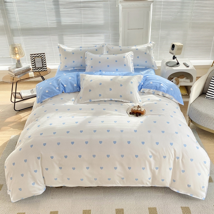 91家纺网 家纺一手货源 找家纺 楠沐 2025新款亲肤水洗棉磨毛四件套 小心情