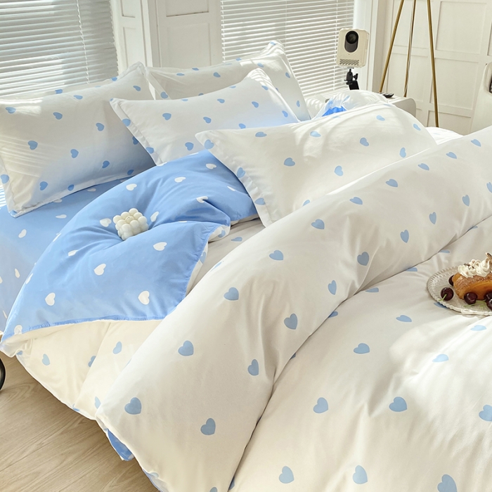 91家纺网 家纺一手货源 找家纺 楠沐 2025新款亲肤水洗棉磨毛四件套 小心情