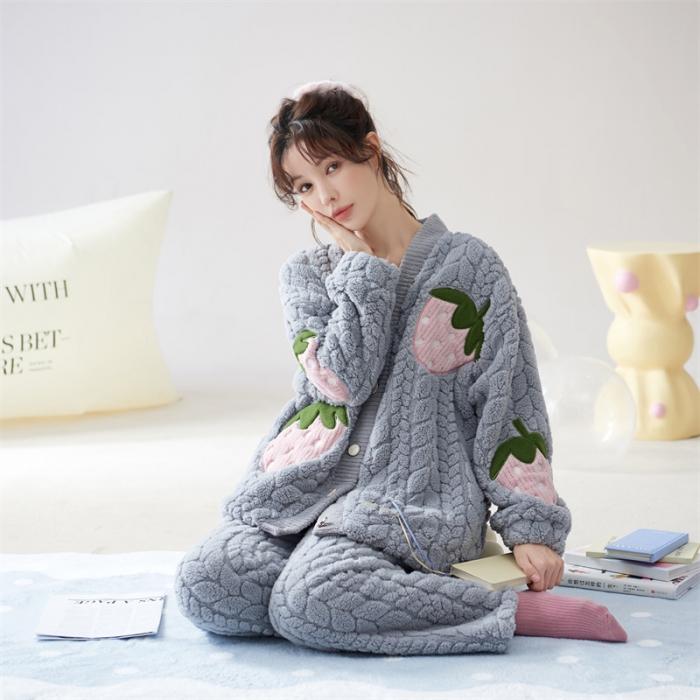 91家纺网 家纺一手货源 找家纺 洛兰沙 2023新款家居服W013