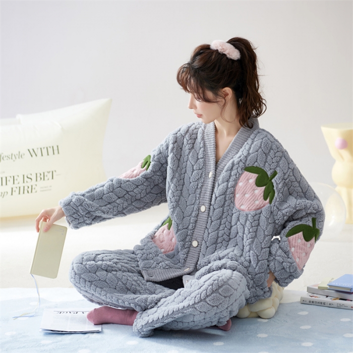 91家纺网 家纺一手货源 找家纺 洛兰沙 2023新款家居服W013