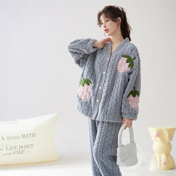 91家纺网 家纺一手货源 找家纺 洛兰沙 2023新款家居服W013