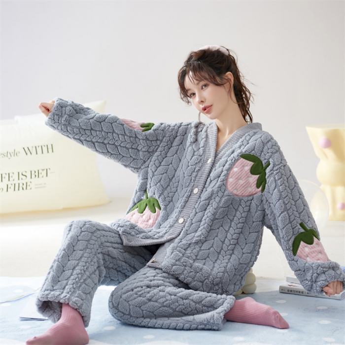 91家纺网 家纺一手货源 找家纺 洛兰沙 2023新款家居服W013