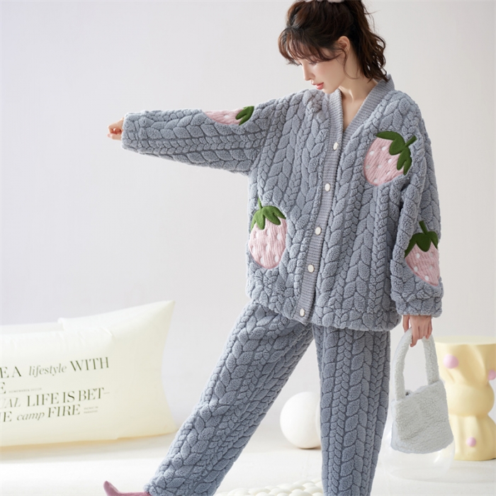 91家纺网 家纺一手货源 找家纺 洛兰沙 2023新款家居服W013