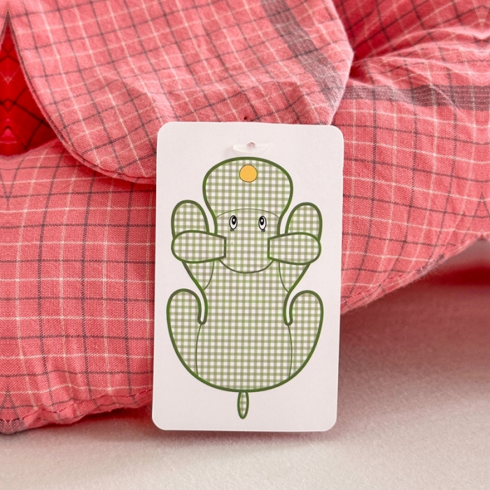 91家纺网 家纺一手货源 找家纺 三沁 2023新款直播爆款福利款纯棉色织水洗棉格子小狗抱枕 偶遇粉