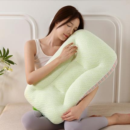 91家纺网 家纺一手货源 找家纺 (总) 梦叶草 2023新款竹纤维五分区SPA枕头枕芯