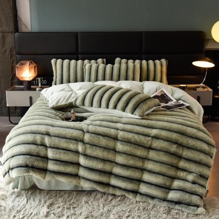 91家纺网 家纺一手货源 找家纺 （总）同田家纺 2023新款托卡斯兔毛绒四件套