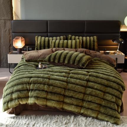 91家纺网 家纺一手货源 找家纺 （总）同田家纺 2023新款托卡斯兔毛绒四件套