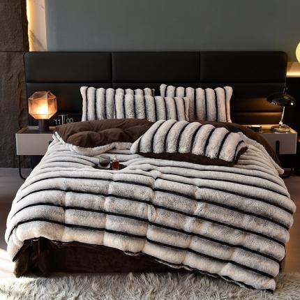 91家纺网 家纺一手货源 找家纺 （总）同田家纺 2023新款托卡斯兔毛绒四件套