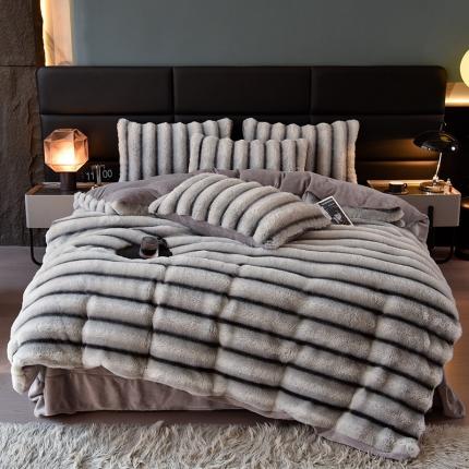 91家纺网 家纺一手货源 找家纺 （总）同田家纺 2023新款托卡斯兔毛绒四件套