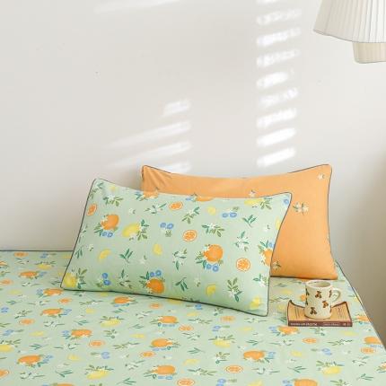 91家纺网 家纺一手货源 找家纺 元元 2024新款13372加密精梳全棉单品套件系列-单枕套 水果达人