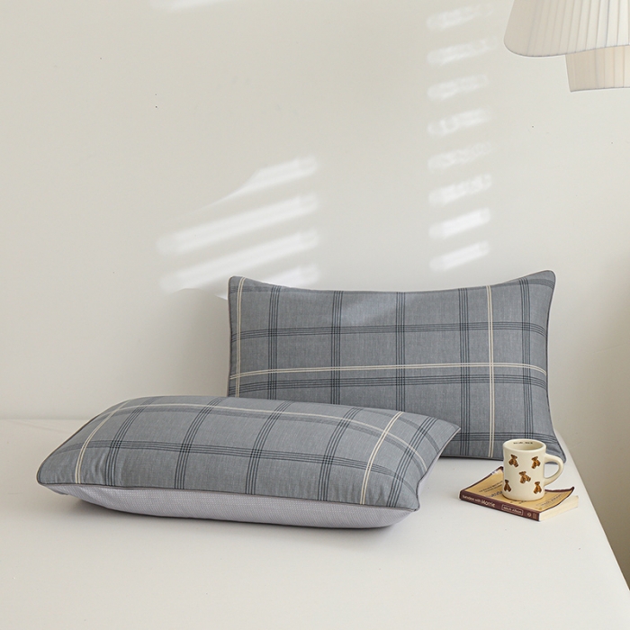 91家纺网 家纺一手货源 找家纺 元元 2024新款13372加密精梳全棉单品套件系列-单枕套 北欧格