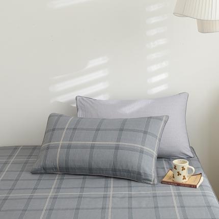 元元 2024新款13372加密精梳全棉单品套件系列-单枕套 北欧格