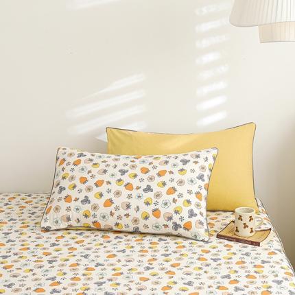 元元 2024新款13372加密精梳全棉单品套件系列-单枕套 草莓派