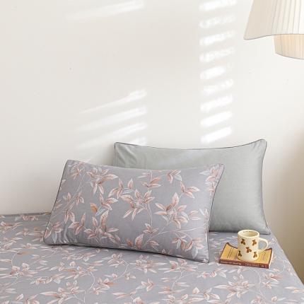 元元 2024新款13372加密精梳全棉单品套件系列-单枕套 微光-灰