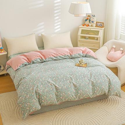 91家纺网 家纺一手货源 找家纺 元元 2024新款13372加密精梳全棉单品套件系列-单被套 觅彩