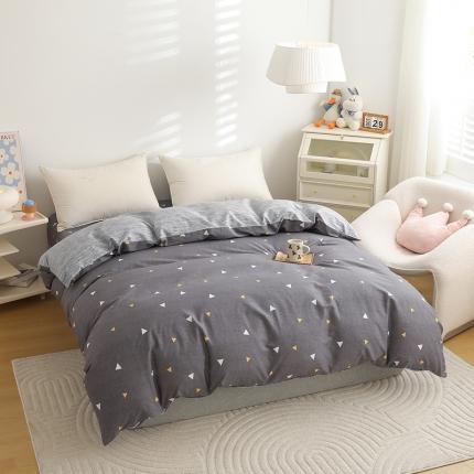 91家纺网 家纺一手货源 找家纺 元元 2024新款13372加密精梳全棉单品套件系列-单被套 星光