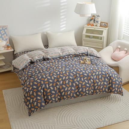 91家纺网 家纺一手货源 找家纺 （总）元元 2024新款13372加密精梳全棉单品套件系列-单被套