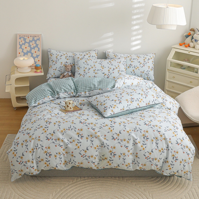 91家纺网 家纺一手货源 找家纺 元元 2024新款13372加密精梳全棉单品套件系列-单被套 爱洛