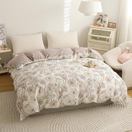元元 2024新款13372加密精梳全棉单品套件系列-单被套 优雅恋人