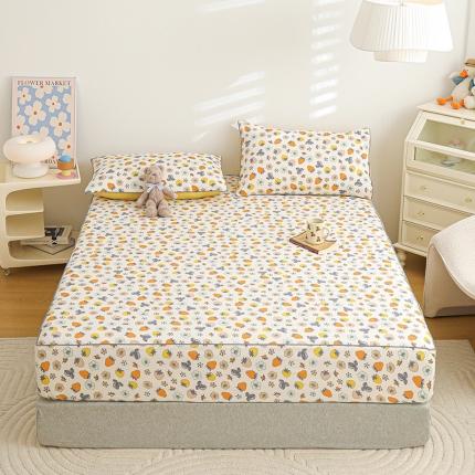 91家纺网 家纺一手货源 找家纺 元元 2024新款13372加密精梳全棉单品套件系列-单床笠 草莓派