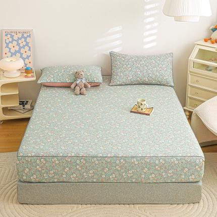 91家纺网 家纺一手货源 找家纺 元元 2024新款13372加密精梳全棉单品套件系列-单床笠 觅彩