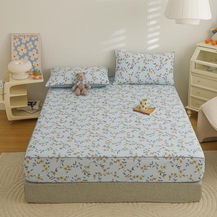 元元 2024新款13372加密精梳全棉单品套件系列-单床笠 爱洛