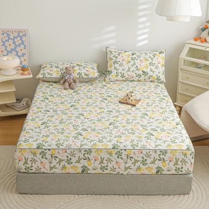 元元 2024新款13372加密精梳全棉单品套件系列-单床笠 芭提雅