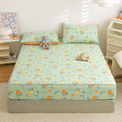 元元 2024新款13372加密精梳全棉单品套件系列-单床笠 水果达人