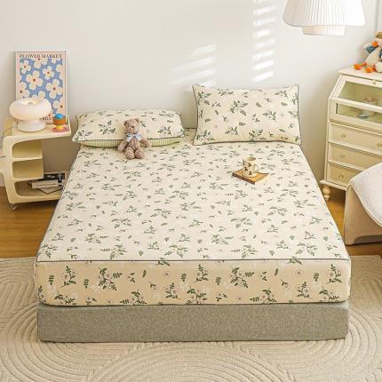 元元 2024新款13372加密精梳全棉单品套件系列-单床笠 婷语花间