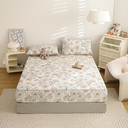 元元 2024新款13372加密精梳全棉单品套件系列-单床笠 优雅恋人