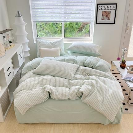 91家纺网 家纺一手货源 找家纺 （总）三沁 2023新款全棉水洗棉加绒四件套