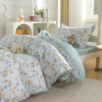 元元 2024新款13372加密精梳全棉单品套件系列-三件套 爱洛【床单B床笠A】