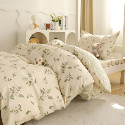 元元 2024新款13372加密精梳全棉单品套件系列-三件套 婷语花间【床单A床笠A】