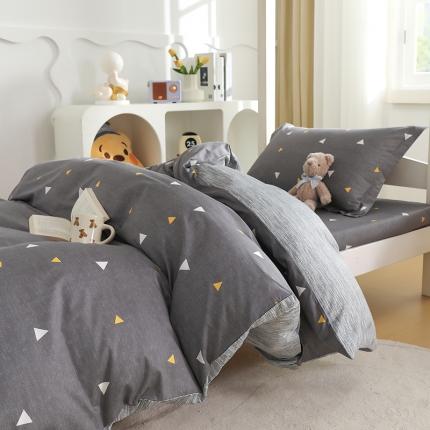 元元 2024新款13372加密精梳全棉单品套件系列-三件套 星光【床单A床笠A】