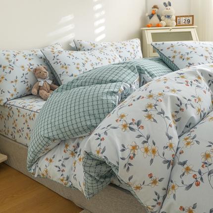 元元 2024新款13372加密精梳全棉单品套件系列-四件套 爱洛