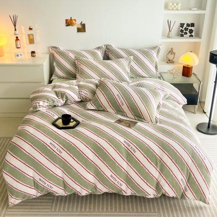 寐居 2023新款北欧简约款牛奶绒四件套 印象