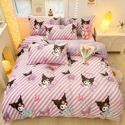 91家纺网 家纺一手货源 找家纺 （总）七七家纺 2025新款三丽鸥高克重牛奶绒四件套