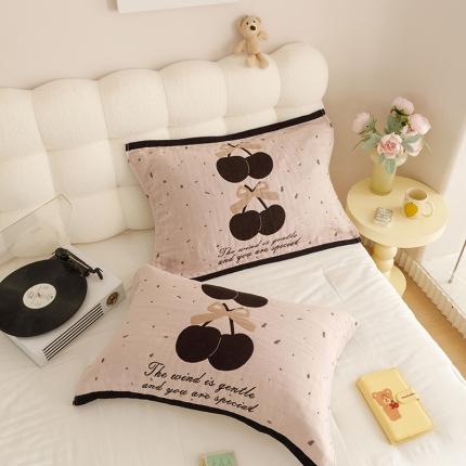 91家纺网 家纺一手货源 找家纺 （总）麻依 2023新款大版四层全棉纱布枕巾