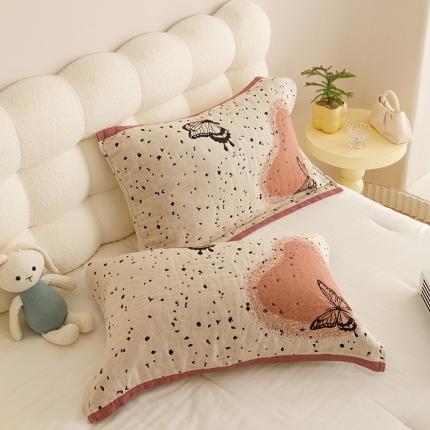 91家纺网 家纺一手货源 找家纺 （总）麻依 2023新款大版四层全棉纱布枕巾