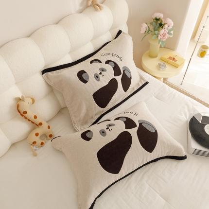 91家纺网 家纺一手货源 找家纺 （总）麻依 2023新款大版四层全棉纱布枕巾