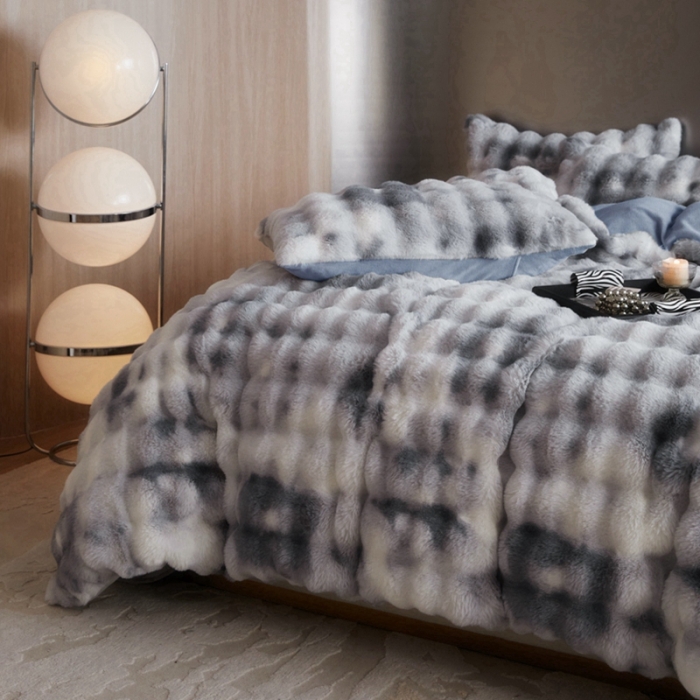 91家纺网 家纺一手货源 找家纺 （总）金奇达家纺 2024秋冬保暖加厚绒类皮草绒四件套-【布拉格】系列