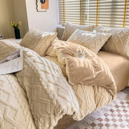 91家纺网 家纺一手货源 找家纺 （总）潮邦创意家居 2025新款跑量款塔芙绒宝宝绒四件套