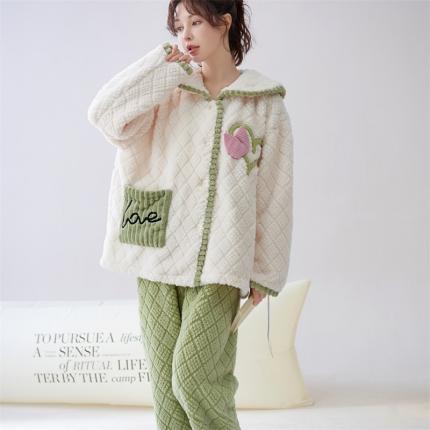 91家纺网 家纺一手货源 找家纺 洛兰沙 2023新款家居服W030