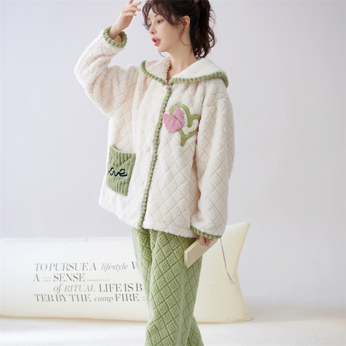 91家纺网 家纺一手货源 找家纺 洛兰沙 2023新款家居服W030