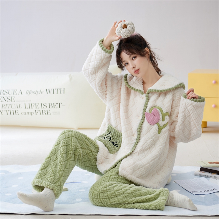 91家纺网 家纺一手货源 找家纺 洛兰沙 2023新款家居服W030